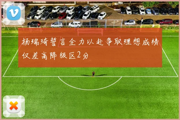 杨瑞琦誓言全力以赴争取理想成绩仅差高降级区2分